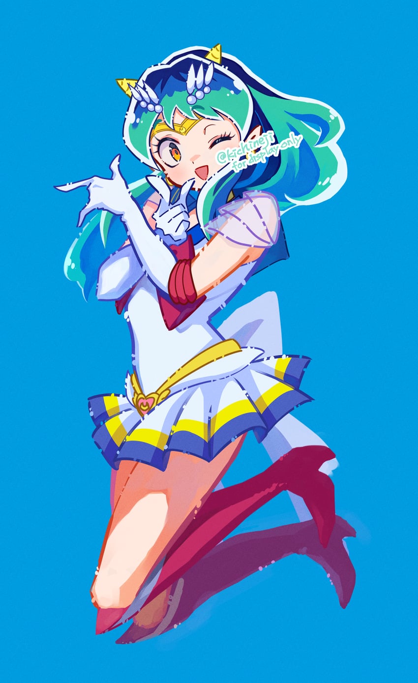 sailor moon, lum, and super sailor moon (bishoujo senshi sailor moon and 1 more) drawn by kichineji