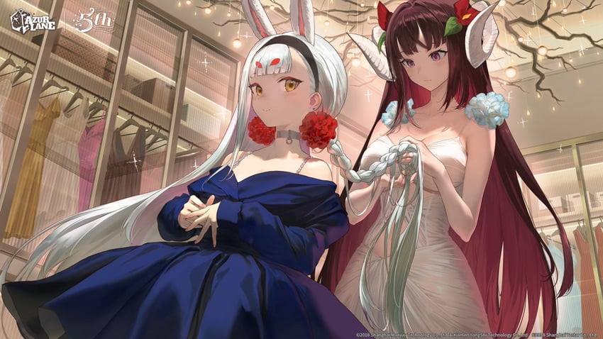 shimakaze and suruga (azur lane) drawn by salmon88