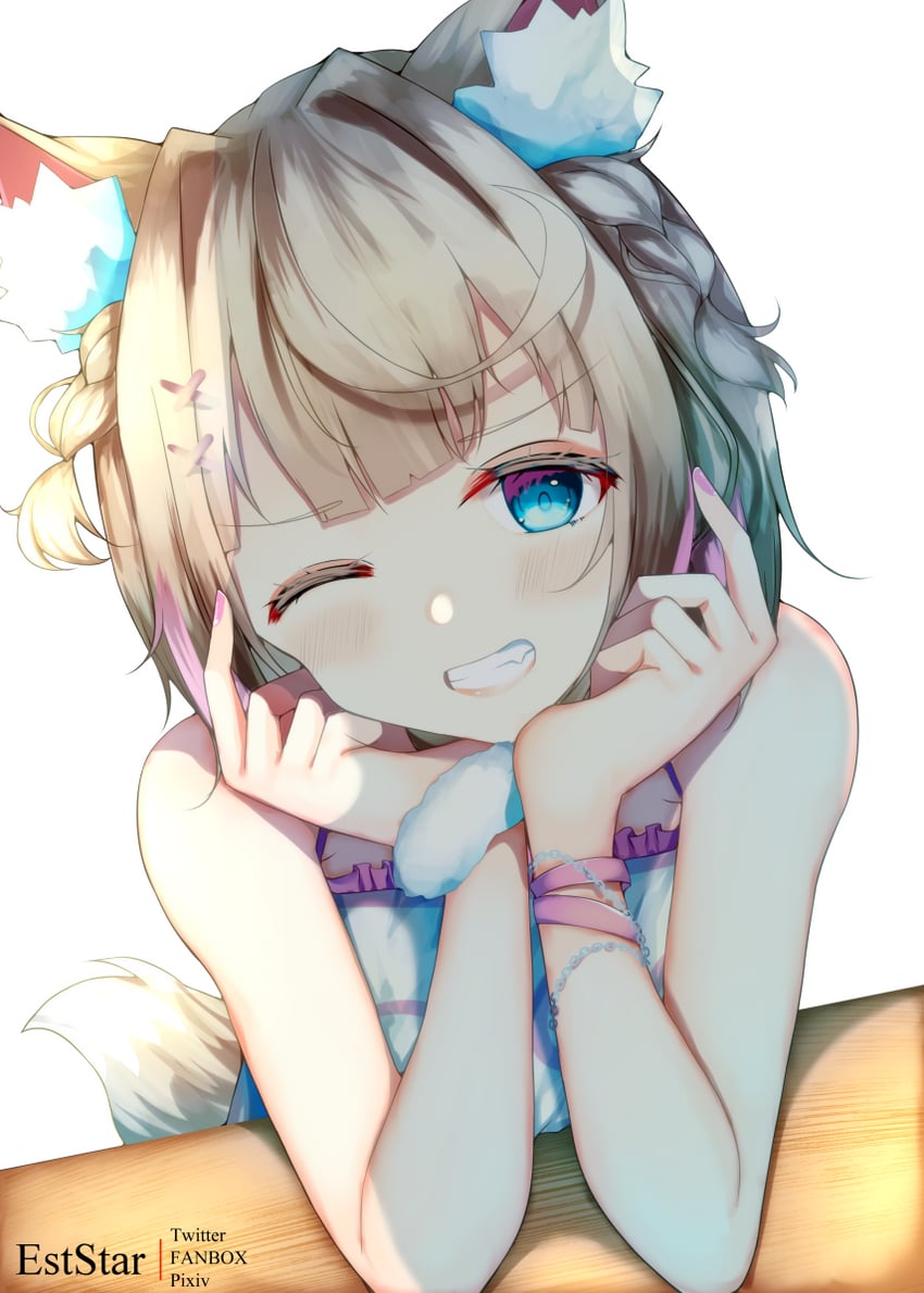 mococo abyssgard (hololive and 1 more) drawn by aties20