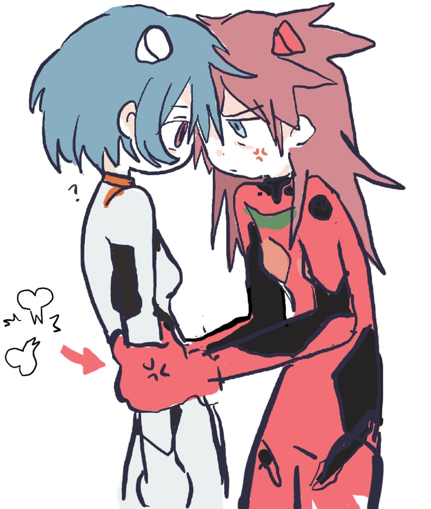 souryuu asuka langley and ayanami rei (neon genesis evangelion) drawn by puchi677