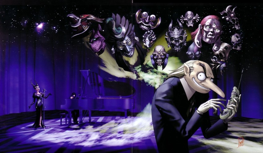 igor, vishnu, nameless, belladonna, kali, and 3 more (persona and 1 more) drawn by kazuma_kaneko and shiraishi_megumi_(colorist)