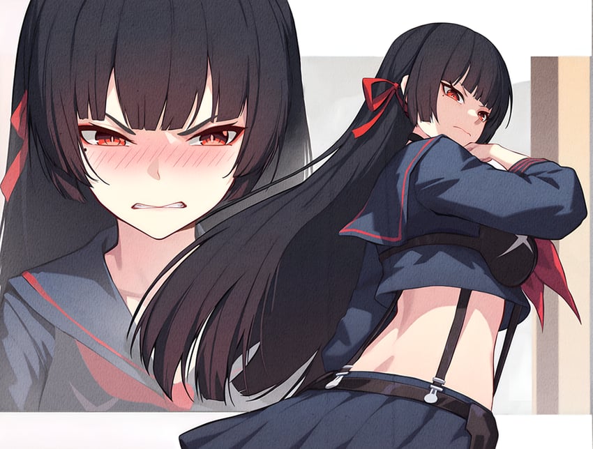 matoi ryuuko, senketsu, and chisa (wuthering waves and 1 more) drawn by nokku_(ren_nokku)