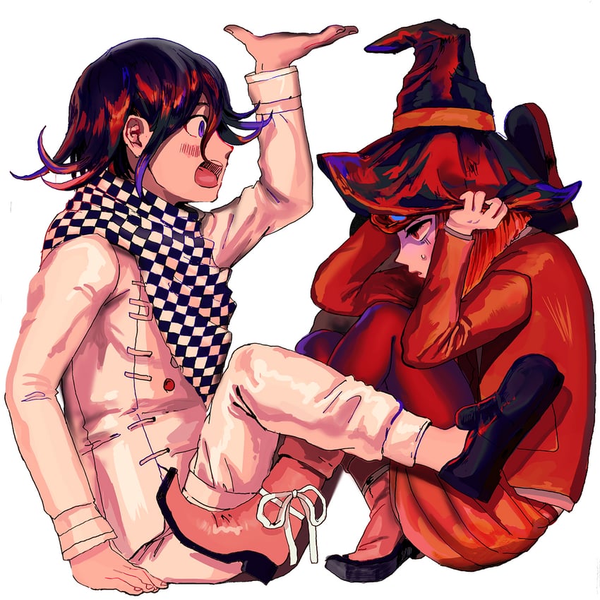 oma kokichi and yumeno himiko (danganronpa and 1 more) drawn by ukyu_(komarukoune)