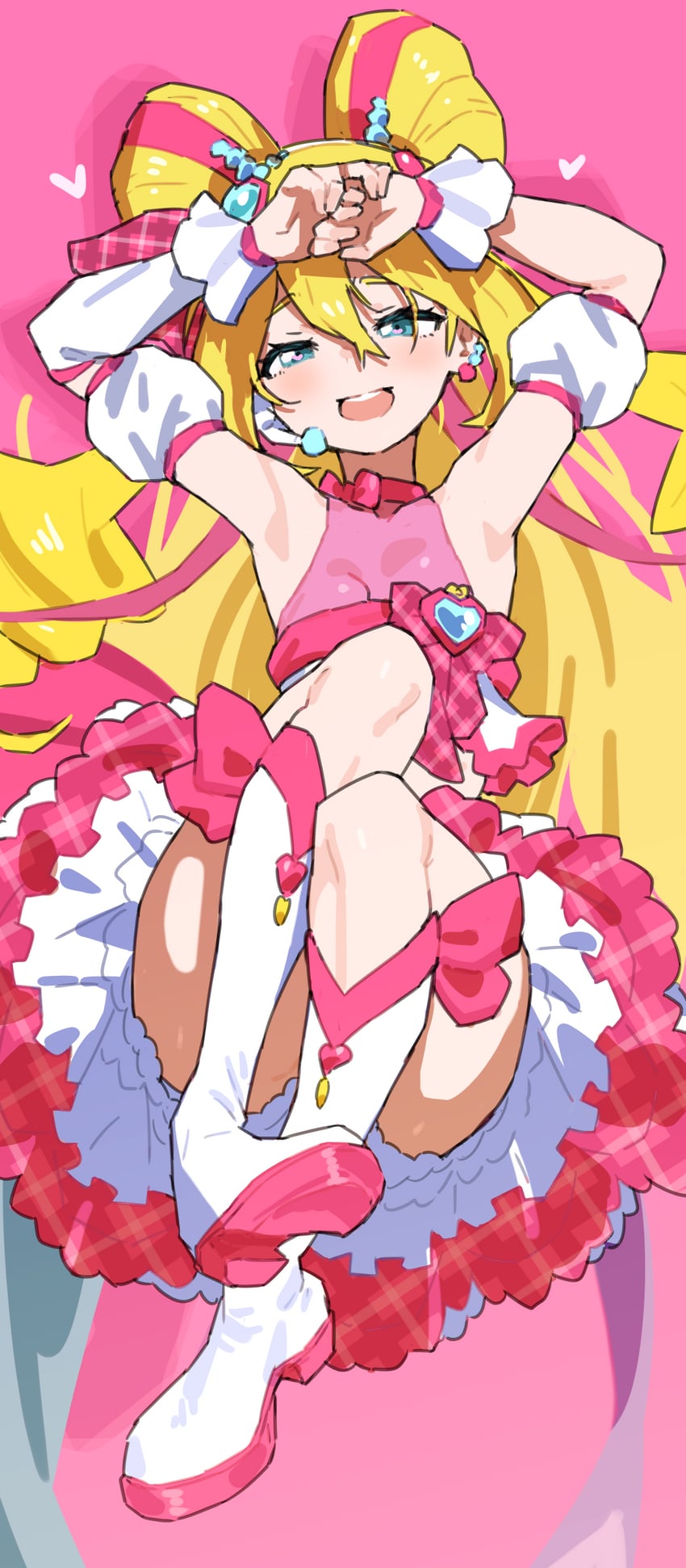 sakura uta and cure idol (precure and 1 more) drawn by mo_(boo1719501boo)