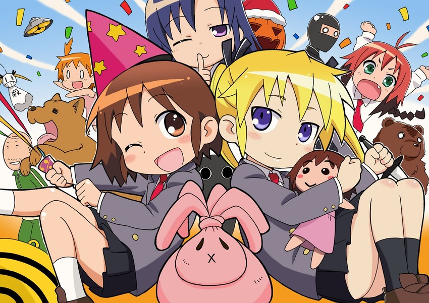 sonya, oribe yasuna, goshiki agiri, unused character, and pyonsuke (kill me baby) drawn by komagoma