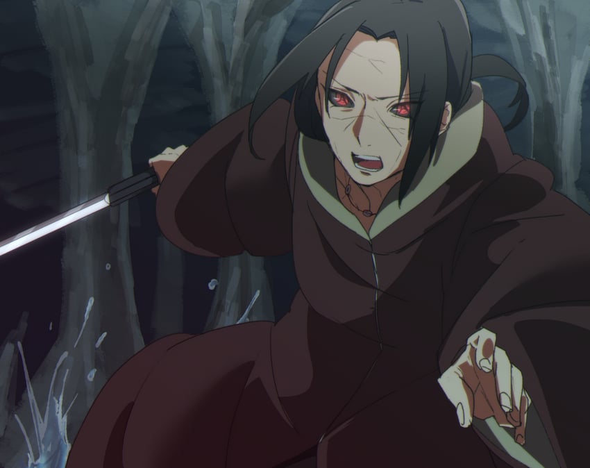 uchiha itachi (naruto and 1 more) drawn by bidarian