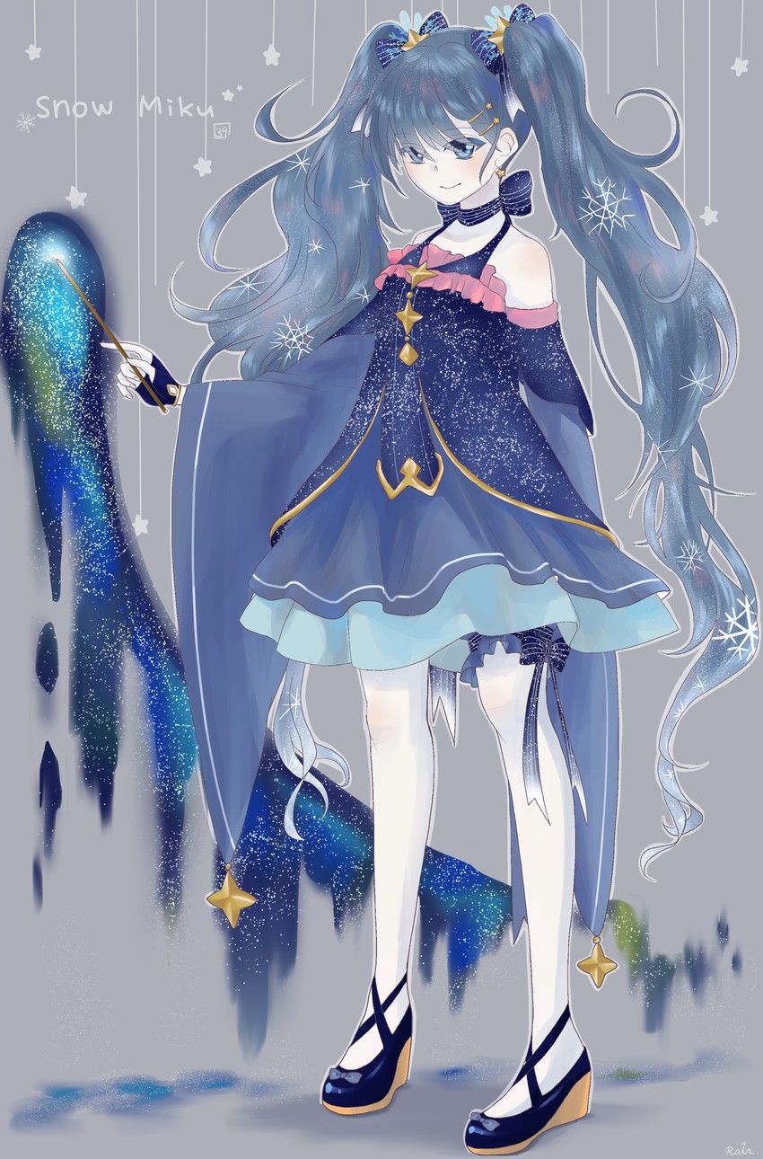 hatsune miku and yuki miku (vocaloid) drawn by rain_(leying2626)