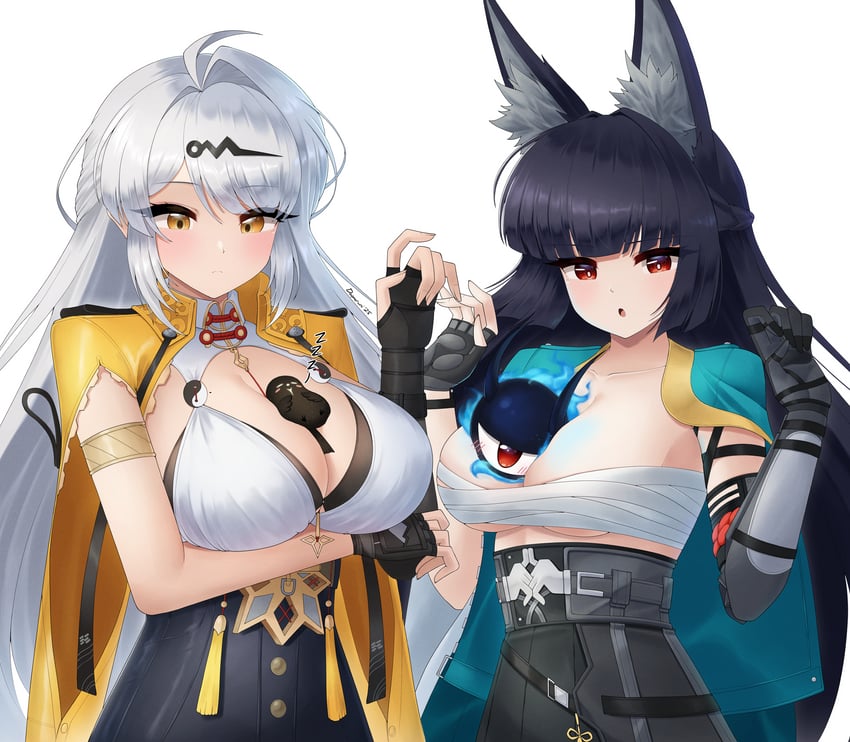 hoshimi miyabi, tailless, and yixuan (zenless zone zero) drawn by doiparuni