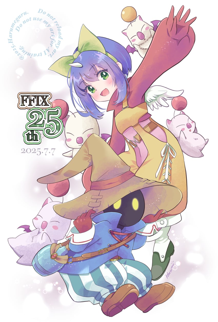 moogle, vivi ornitier, eiko carol, and mog (final fantasy and 1 more) drawn by haru_meguru