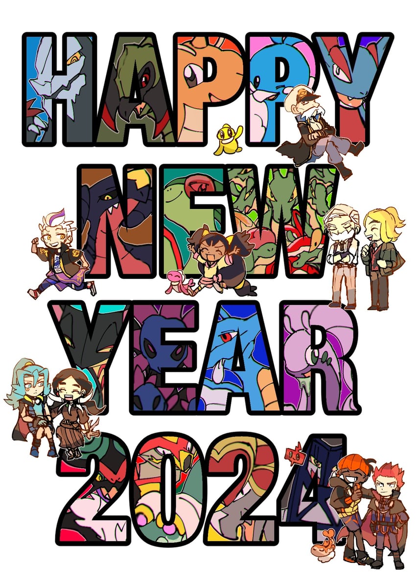 rotom, raihan, iris, garchomp, altaria, and 26 more (pokemon and 7 more) drawn by non_pmpm