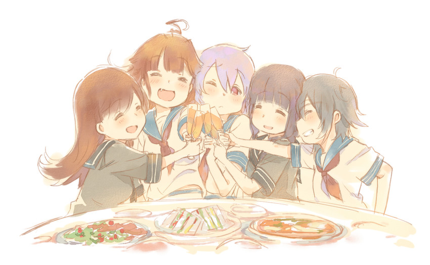 kitakami, ooi, kiso, kuma, and tama (kantai collection) drawn by ume_(plumblossom)