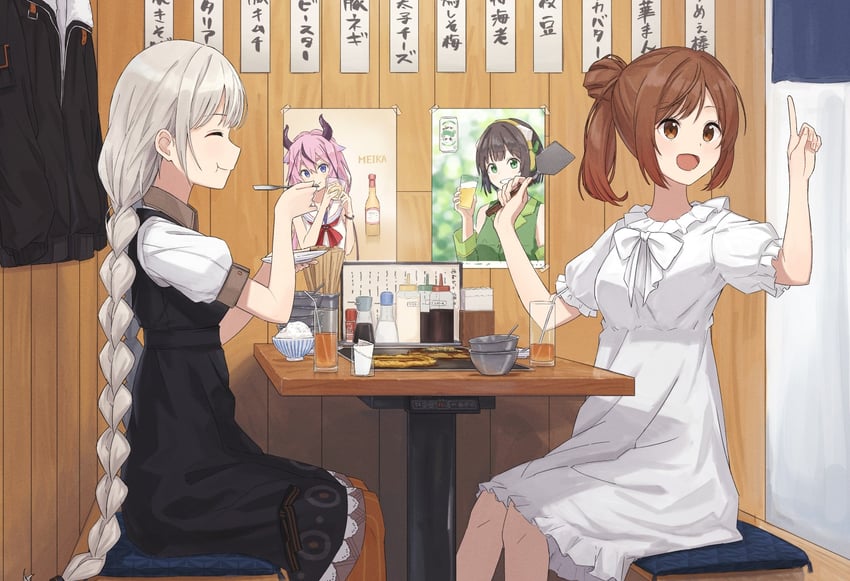 kizuna akari, meika hime, kyoumachi seika, and satou sasara (vocaloid and 3 more) drawn by minatsuki_(m1natsuk1)