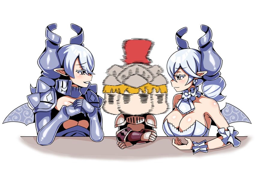 lovely labrynth of the silver castle, knight, and lady labrynth of the silver castle (yu-gi-oh! and 1 more) drawn by diti_(selecta)