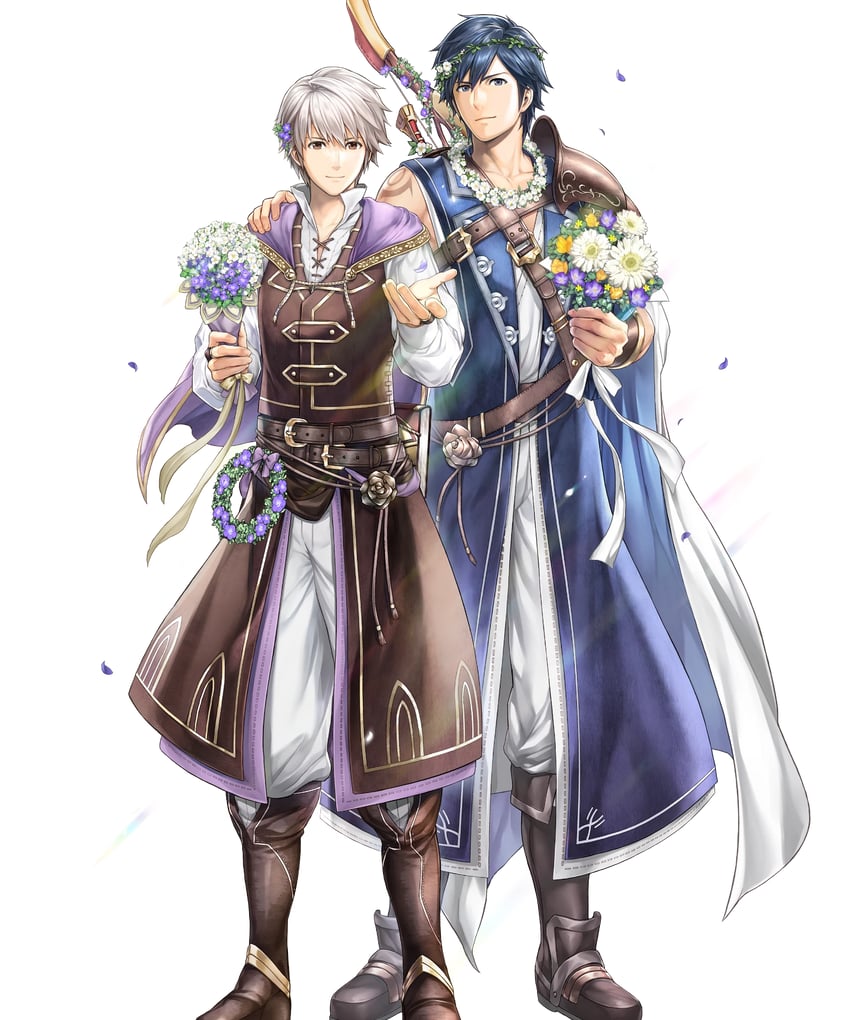 male robin and chrom (fire emblem and 2 more) drawn by yamada_koutarou
