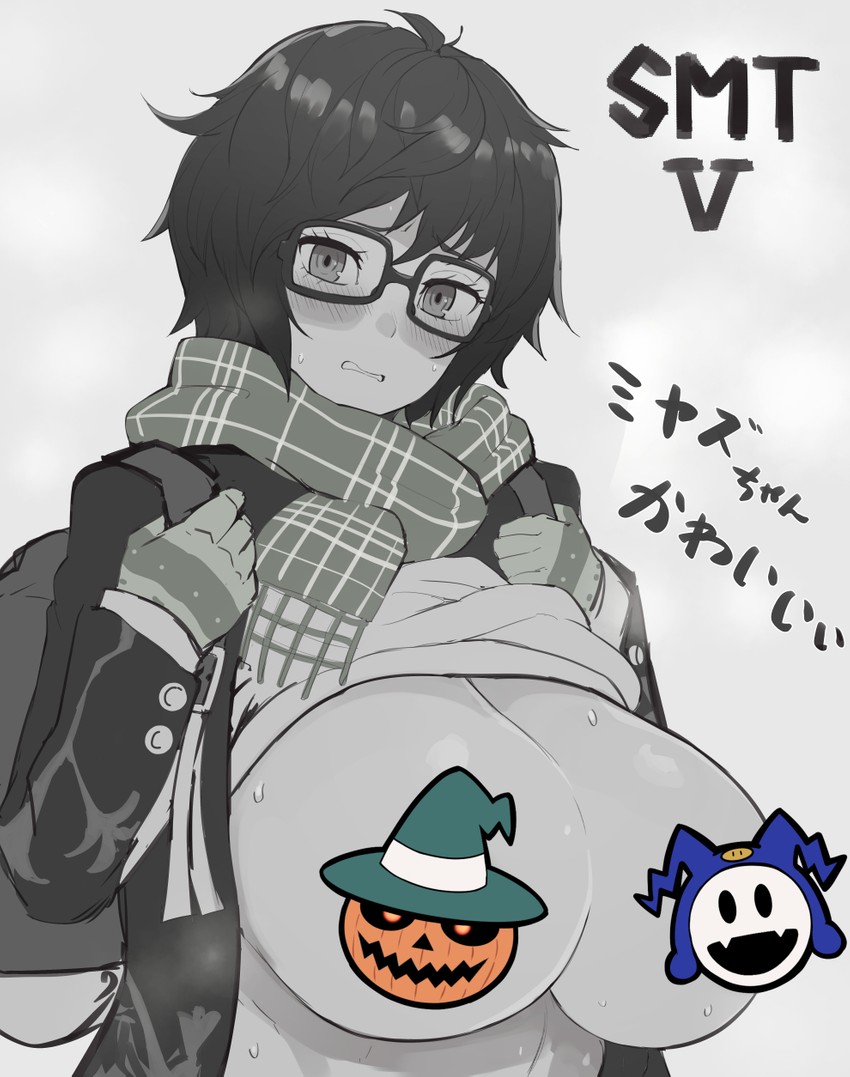 jack frost, pyro jack, and atsuta miyazu (shin megami tensei and 1 more) drawn by nuezou