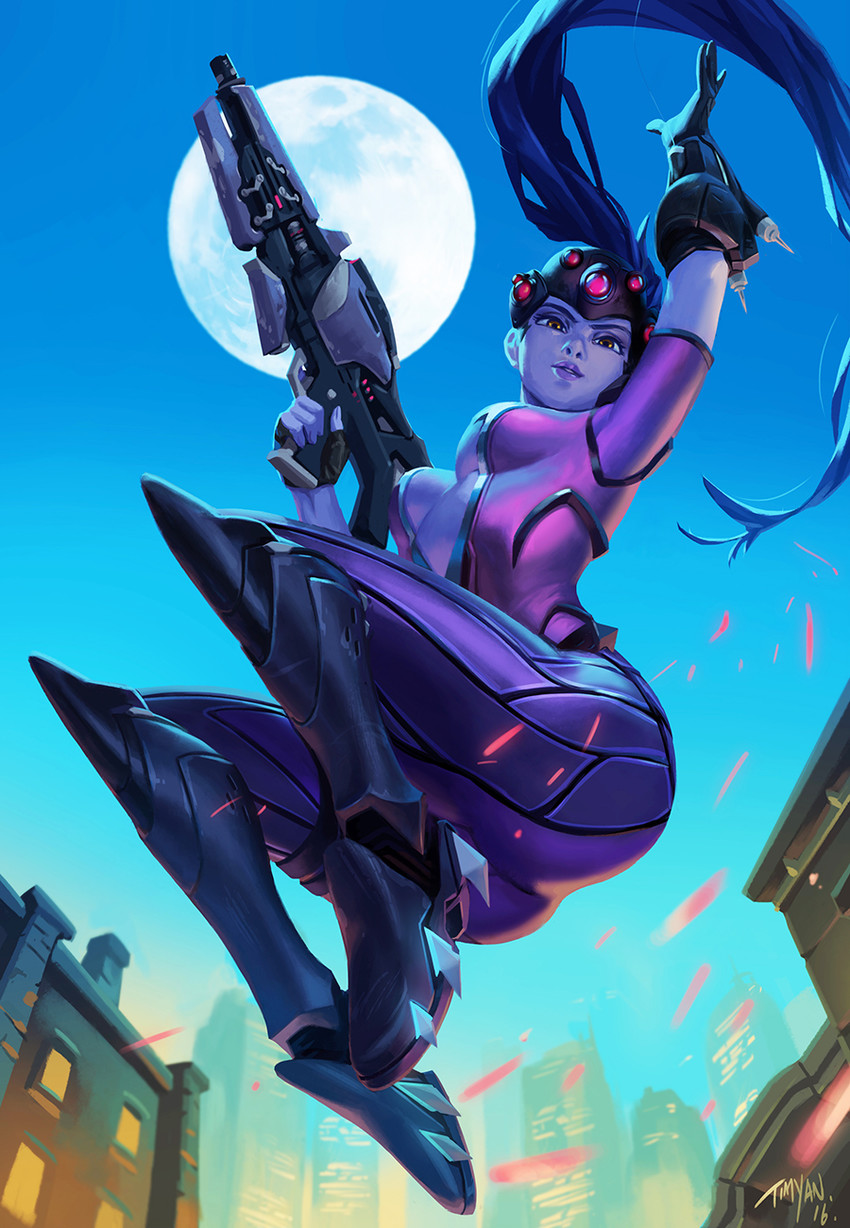 widowmaker (overwatch and 1 more) drawn by tim_yan