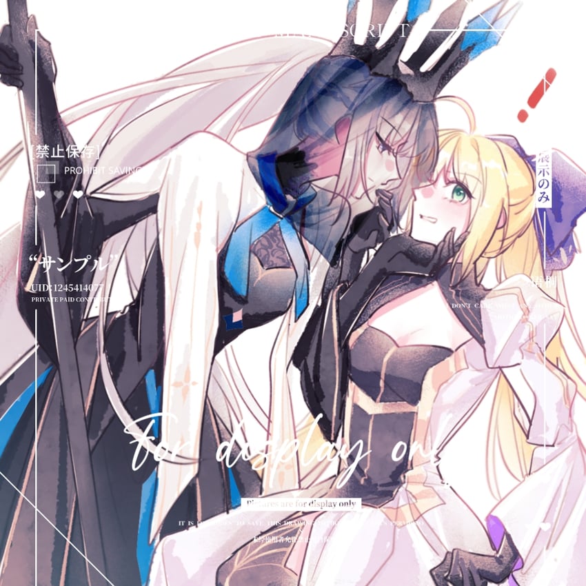 artoria pendragon, morgan le fay, and artoria caster (fate and 1 more) drawn by sakuranull