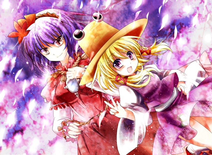 moriya suwako, yasaka kanako, and pyonta (touhou) drawn by fuepo