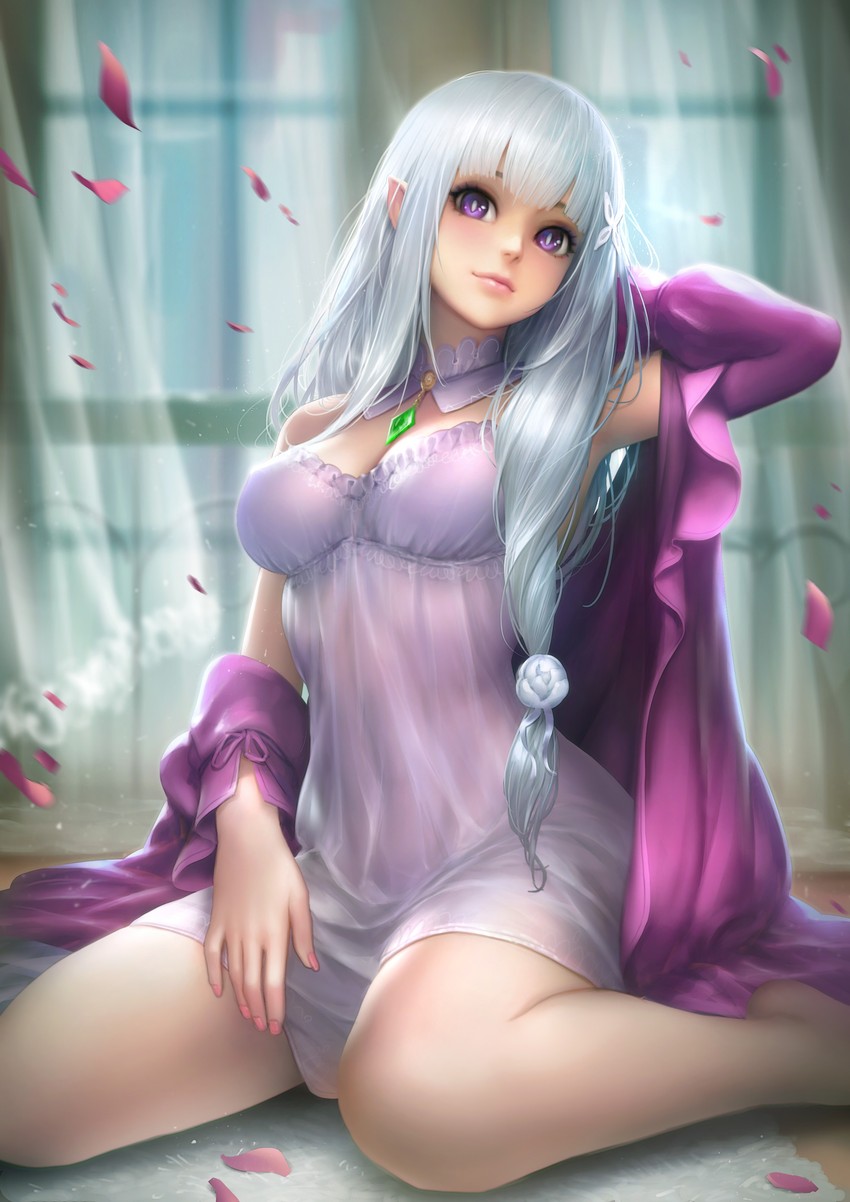 emilia (re:zero kara hajimeru isekai seikatsu) drawn by neoartcore