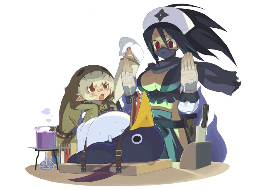 prinny, kunoichi, and skull (disgaea and 1 more) drawn by ishikawa_hideki