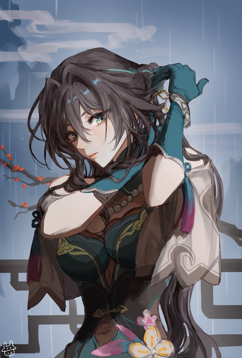 ruan mei (honkai and 1 more) drawn by 1101_nimox