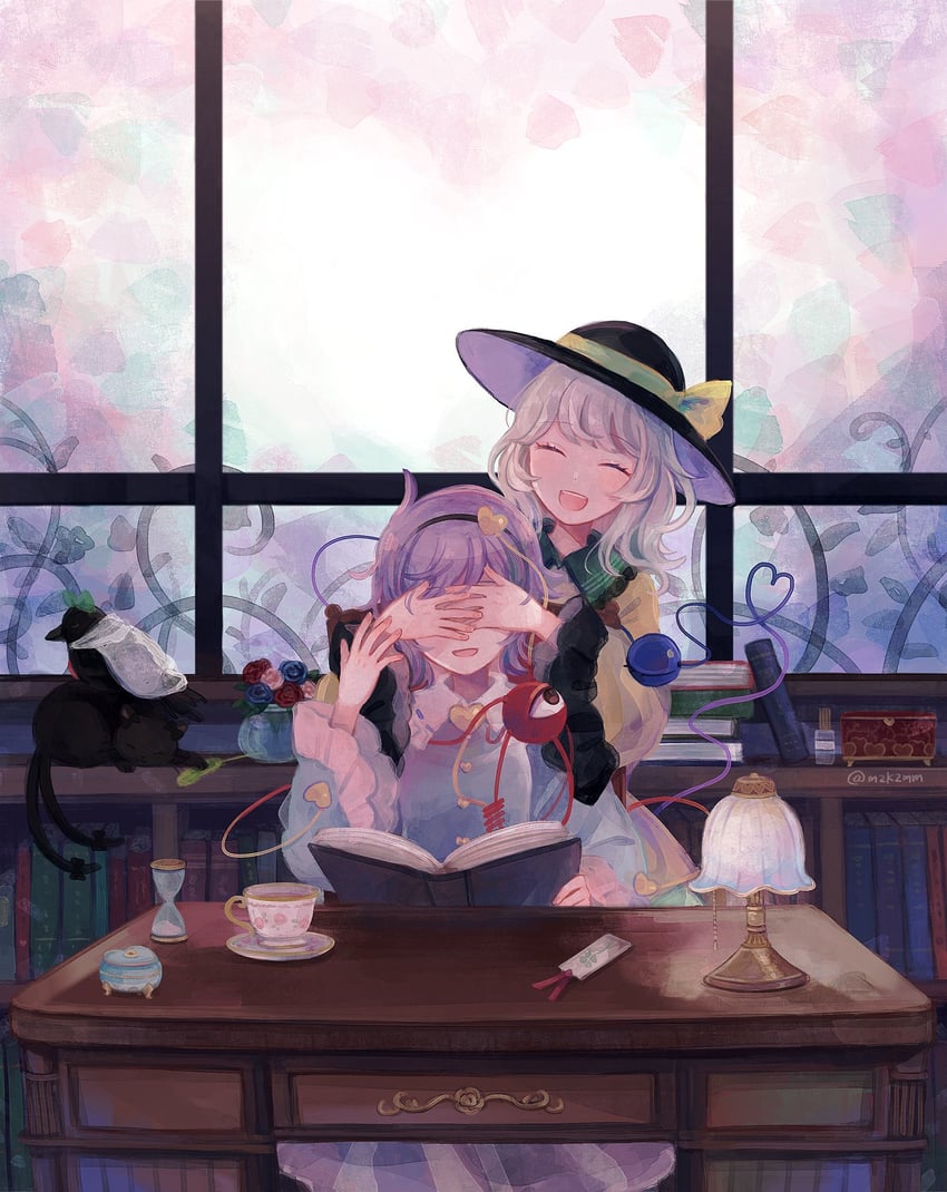 komeiji koishi, komeiji satori, kaenbyou rin, and reiuji utsuho (touhou) drawn by mozukuzu_(manukedori)