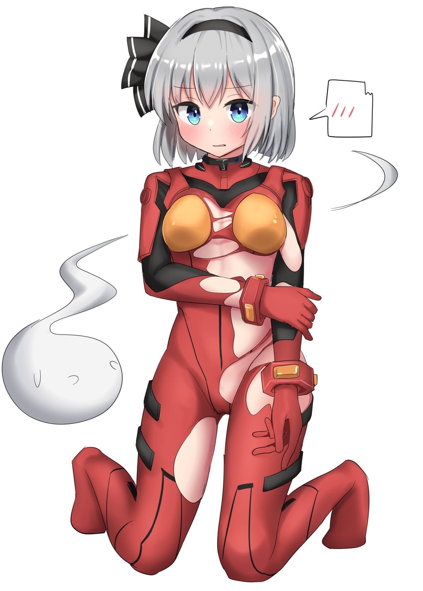 konpaku youmu and souryuu asuka langley (touhou and 1 more) drawn by youyume-kun