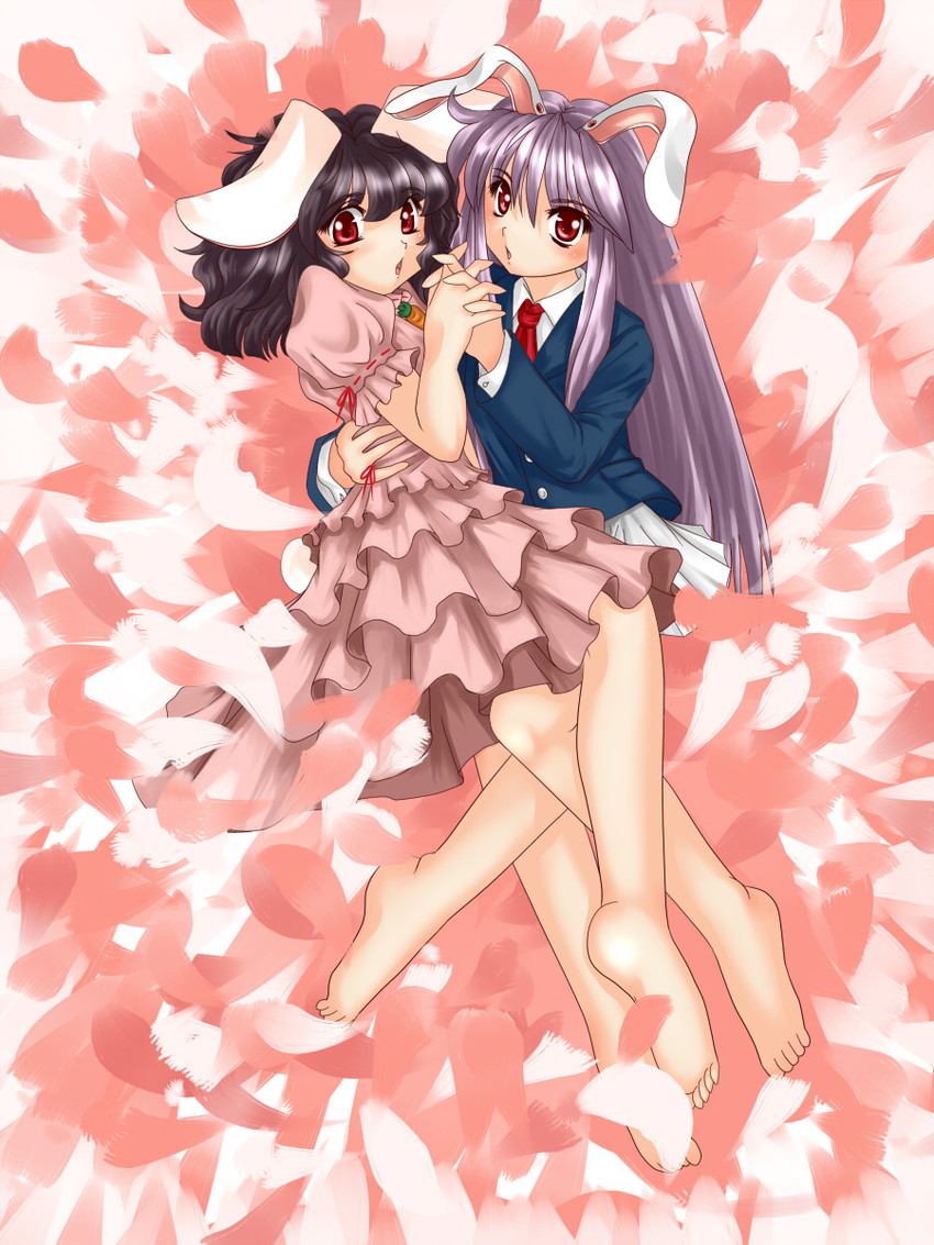 reisen udongein inaba and inaba tewi (touhou) drawn by tadaneko