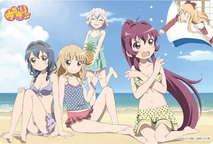 toshinou kyouko, oomuro sakurako, furutani himawari, sugiura ayano, and ikeda chitose (yuruyuri)