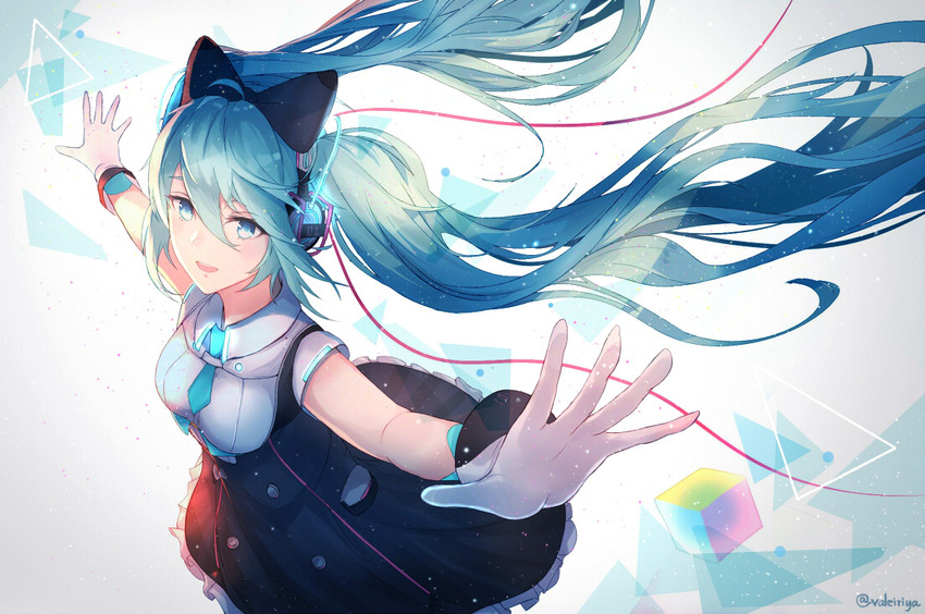 hatsune miku and magical mirai miku (vocaloid and 1 more) drawn by kachi