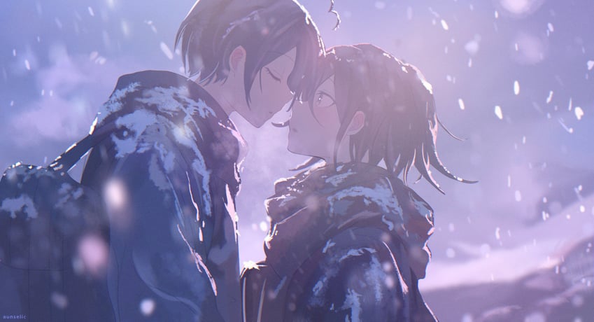 oma kokichi and saihara shuichi (danganronpa and 1 more) drawn by auni