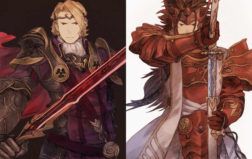 xander and ryoma (fire emblem and 1 more) drawn by maeka_(kumaekake)