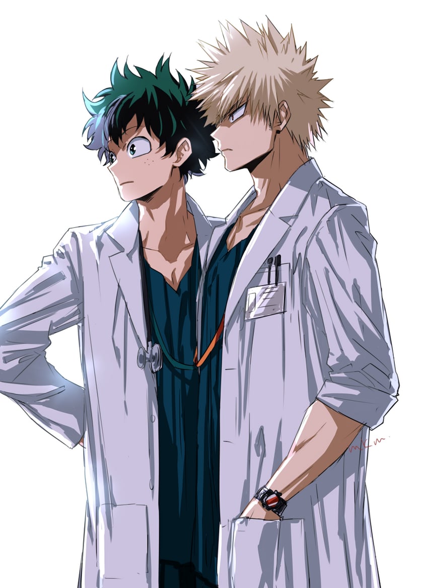 midoriya izuku and bakugou katsuki (boku no hero academia) drawn by mkm_(mkm_storage)