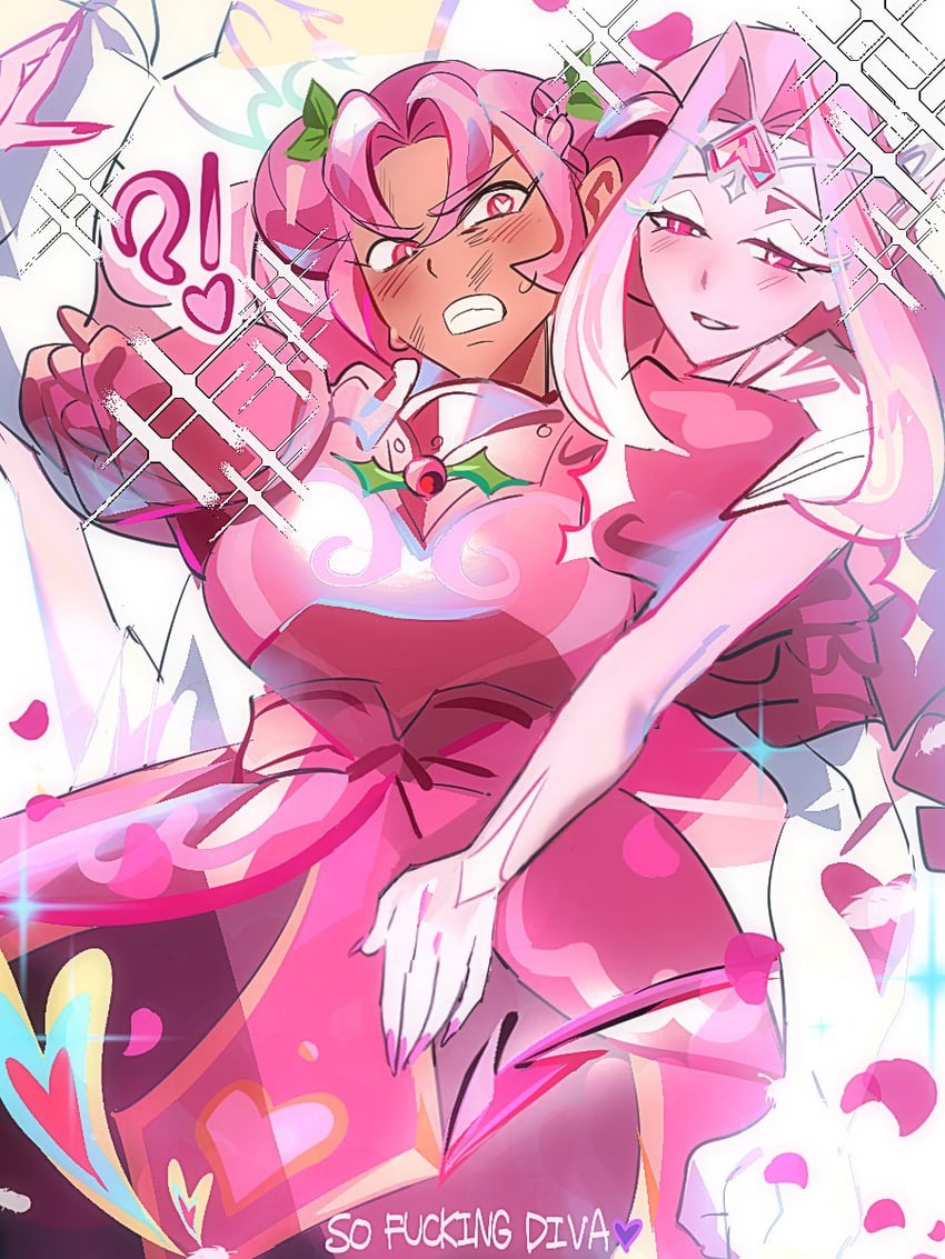 eternal sugar cookie and hollyberry cookie (cookie run and 1 more) drawn by pcacao