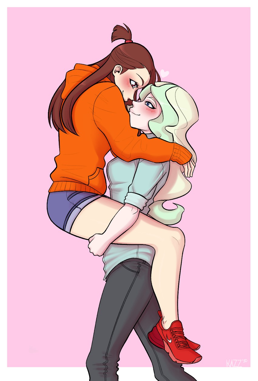 kagari atsuko and diana cavendish (little witch academia) drawn by slimegummie