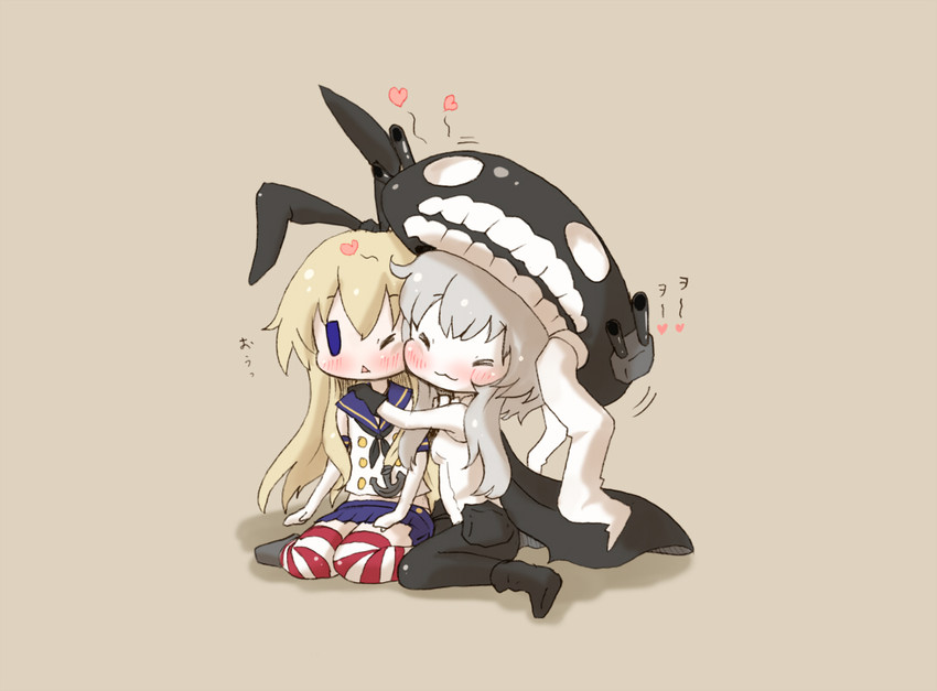 shimakaze and wo-class aircraft carrier (kantai collection) drawn by arinu