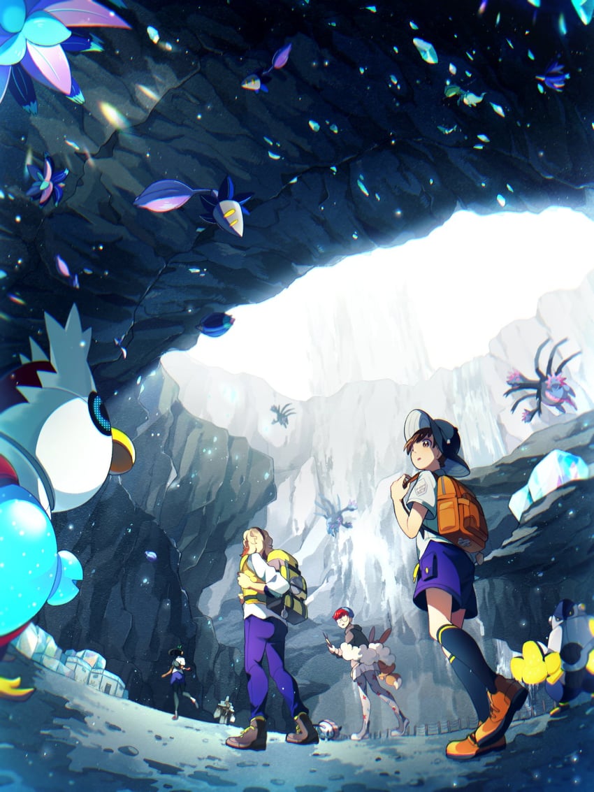 florian, nemona, arven, penny, glimmora, and 6 more (pokemon and 1 more) drawn by selyg15