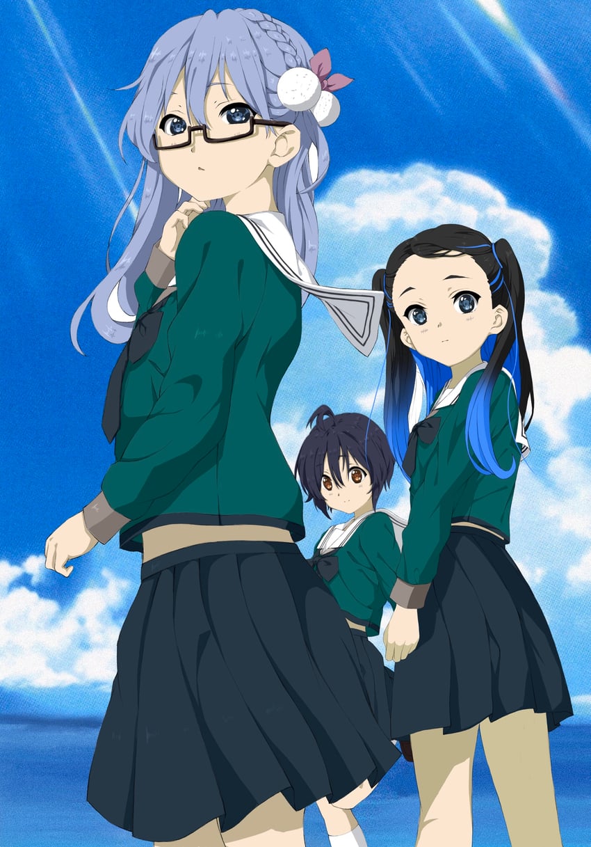 takigawa miu, maruyama akane, and nishiura sora (22/7) drawn by morinomiya_ruri