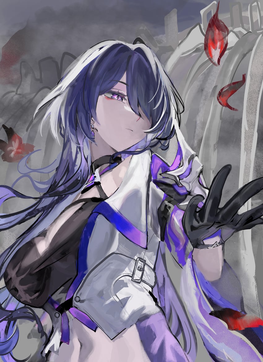 acheron (honkai and 1 more) drawn by cang_yan