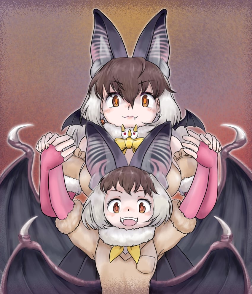 brown long-eared bat (kemono friends and 2 more) drawn by saja_(166j357)