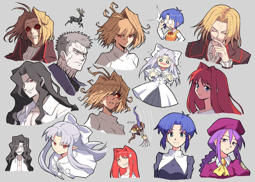 arcueid brunestud, ciel, aozaki aoko, sion eltnam, sion eltnam atlasia, and 6 more (tsukihime and 1 more) drawn by spdcooler