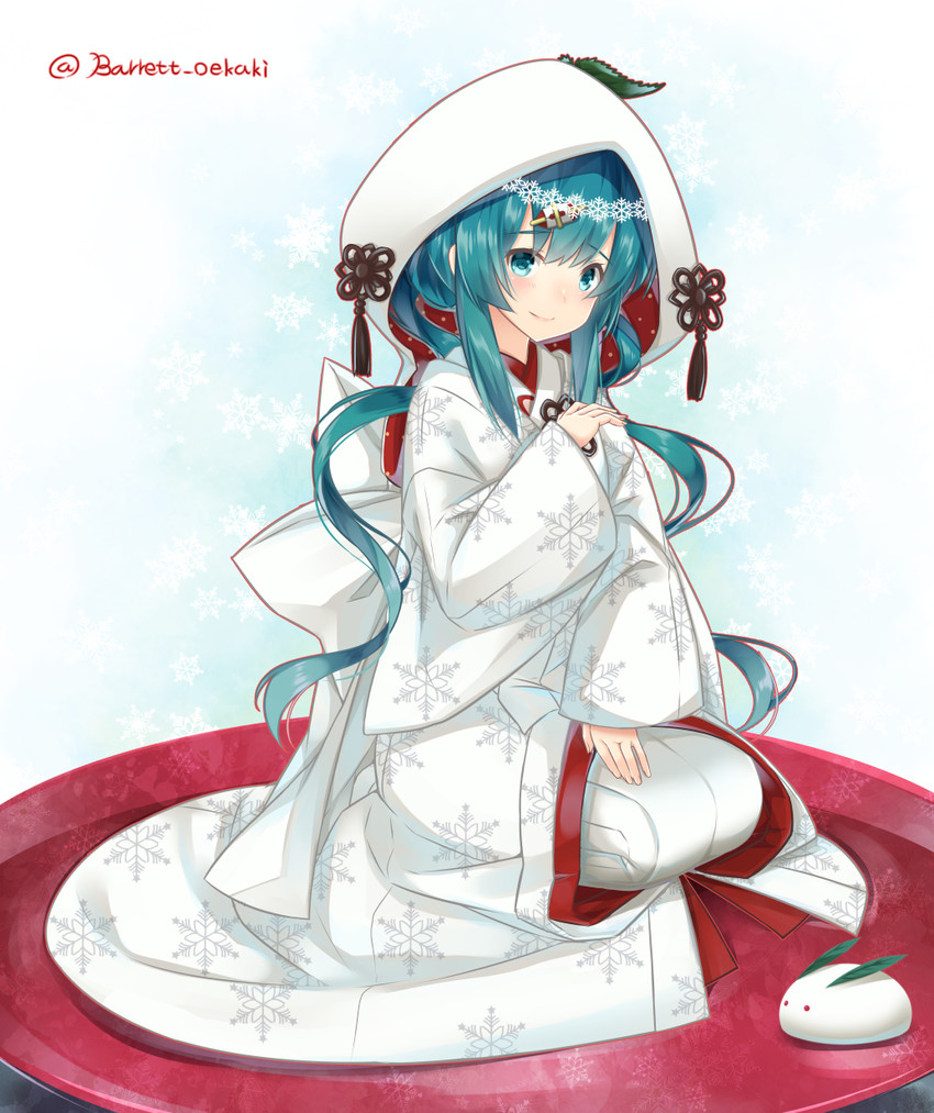 hatsune miku and yuki miku (vocaloid) drawn by baretto_(firearms_1)