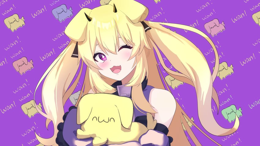 cerber and minawan (indie virtual youtuber) drawn by hey_m_chi