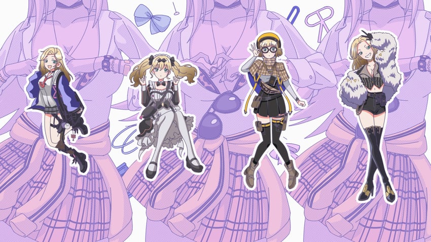 rupee, rosanna, ein, cocoa, and novel (goddess of victory: nikke and 1 more) drawn by pupupuplus