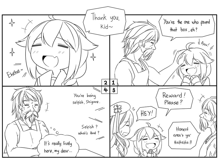 shigure, shigure kai ni, commandant teste, and old man (kantai collection) drawn by guin_guin