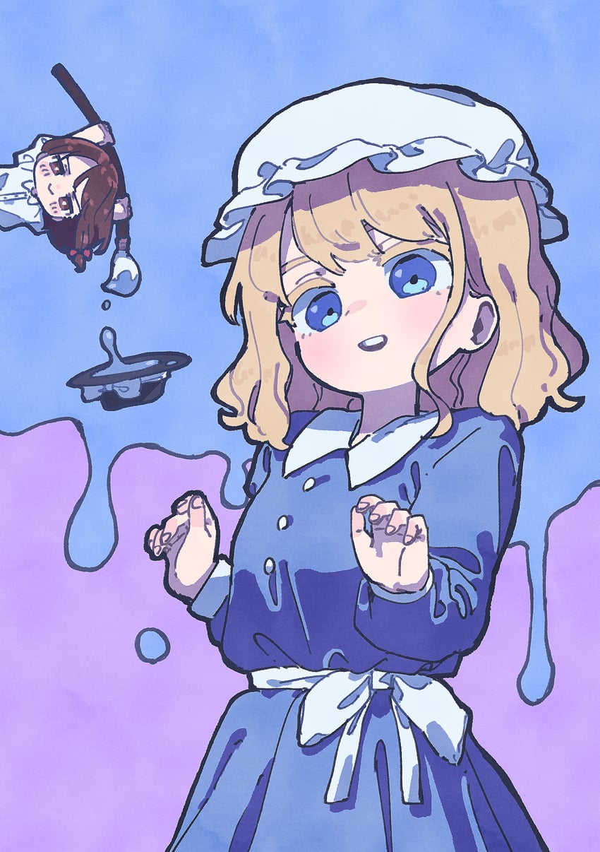 usami renko and maribel hearn (touhou) drawn by nama_udon