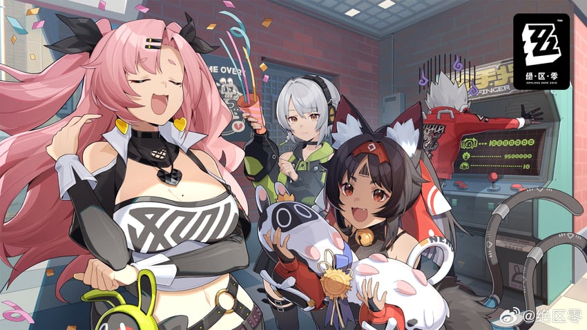 nicole demara, anby demara, amillion, nekomiya mana, and billy kid (zenless zone zero)
