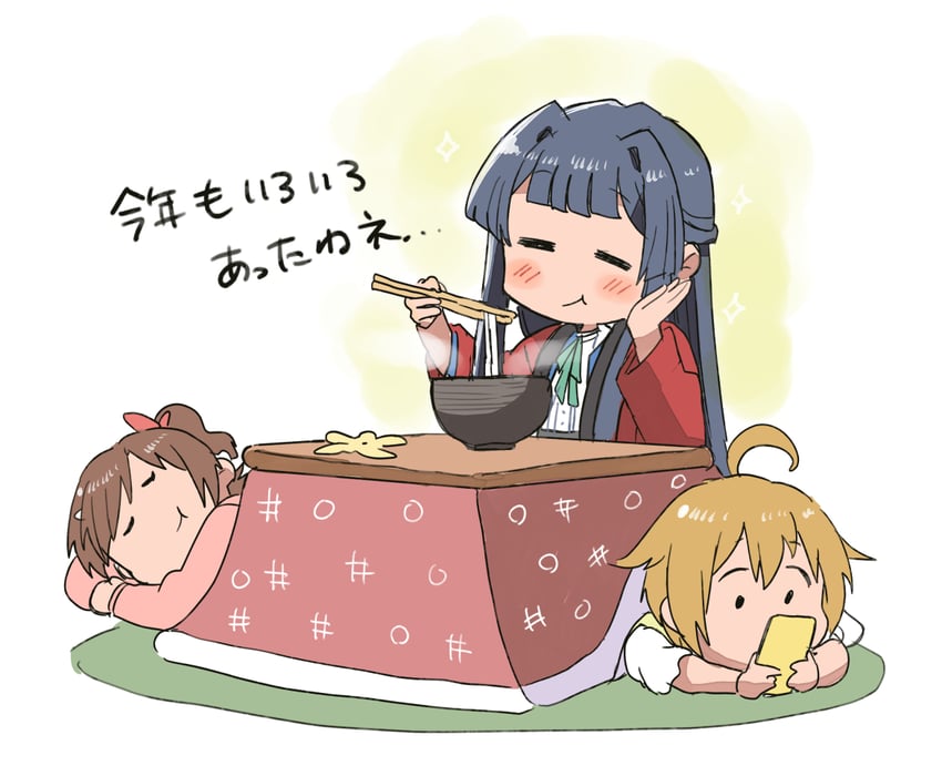 ibuki tsubasa, mogami shizuka, and kasuga mirai (idolmaster and 1 more) drawn by tsubobot