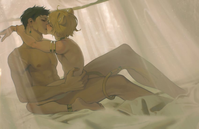 lumi of dolmas and khimi zeybek (fated) drawn by qxq_illus