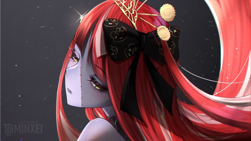 kureiji ollie (hololive and 1 more) drawn by minxei
